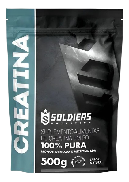 Creatina Monohidratada 500g Soldiers Nutrition 100% Pura — Mais Força, Massa Muscular e Performance no Treino